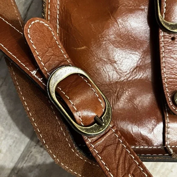 PATRICIA NASH "Venezia" Tan Leather Crossbody Purse Bag Boho Core Western Core - Picture 4 of 10